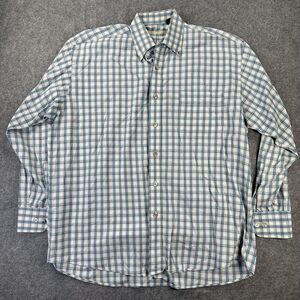 Ben Hogan Shirt Mens Large Blue Plaid Button Down Long Sleeve Golf Casual